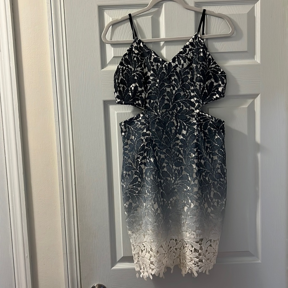 Fashion Nova Textured Cut Out Dress
